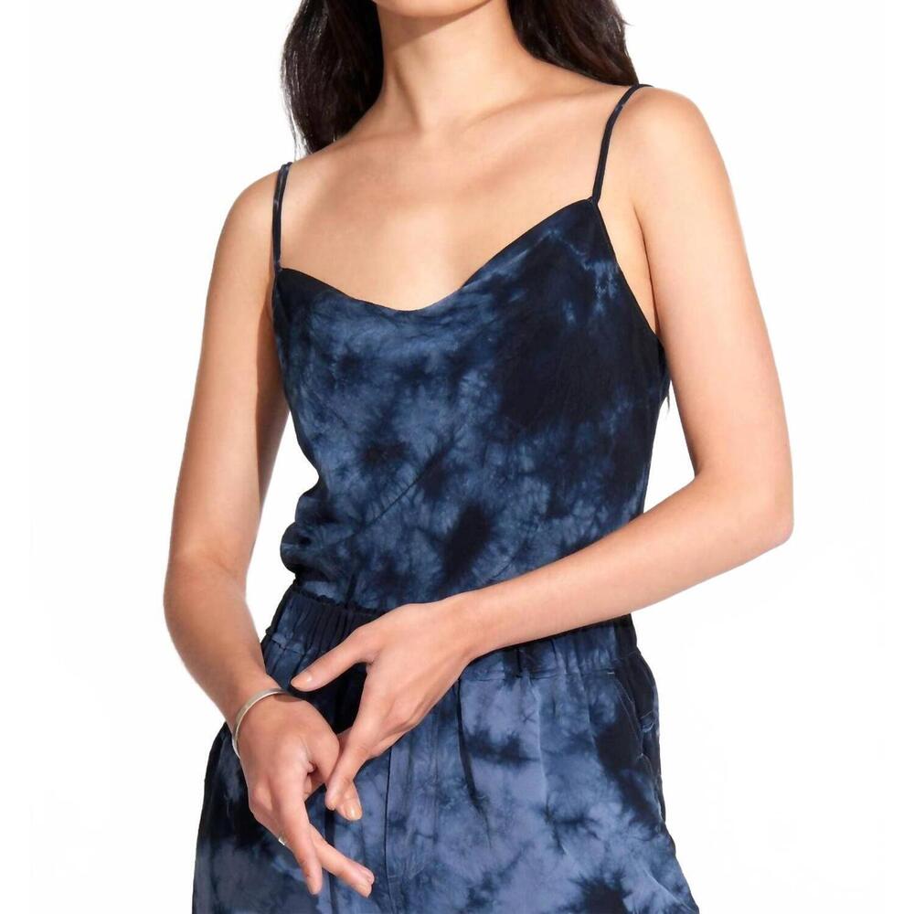 NEW SOURCERY stevie cami in indigo tie dye
